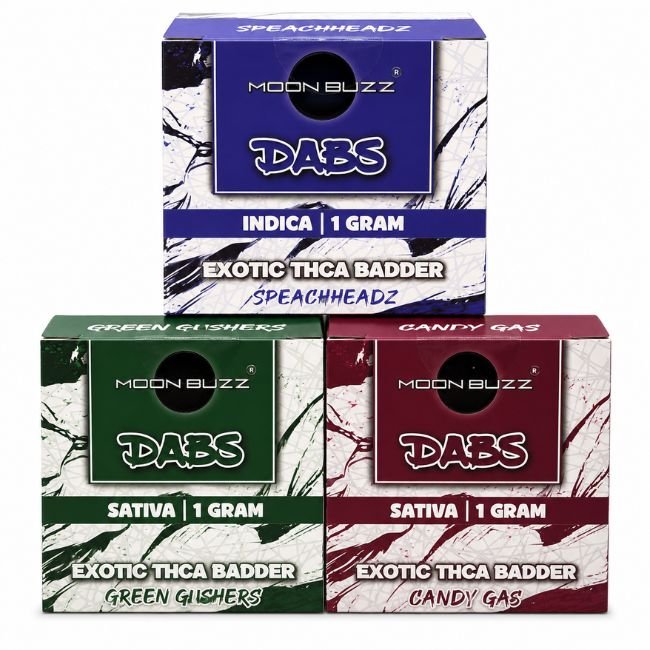 MOON BUZZ EXOTIC 1GM THC-A BADDER 5CT BOX MOON BUZZ EXOTIC 1GM THC-A BADDER 5CT BOX
