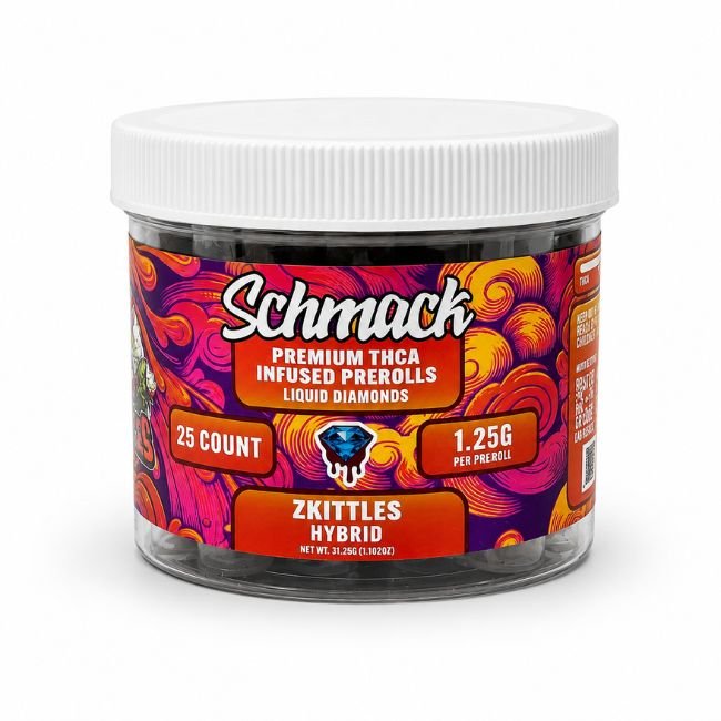 SCHMACK LIQUID DIAMONDS THC-A PRE ROLLS 1.25GM SINGLE TUBE 25CT JAR SCHMACK LIQUID DIAMONDS THC-A PRE ROLLS 1.25GM SINGLE TUBE 25CT JAR
