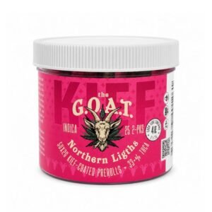 THE GOAT KIEF COATED THC-A 33% 2 X 2GM PRE ROLL JOINTS TUBES 25CT/JAR