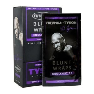TYSON RANCH X FUTUROLA KNOCKOUT OG TERPENE INFUSED BLUNT WRAPS 25CT/ BOX