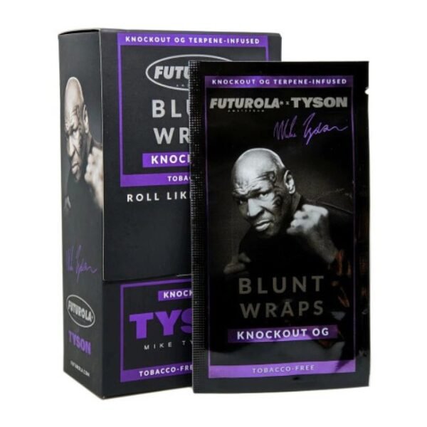 TYSON RANCH X FUTUROLA KNOCKOUT OG TERPENE INFUSED BLUNT WRAPS 25CT/ BOX