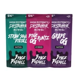 DESTROYER PRE PRICE $16.99 THC-A 5 X 2GM PRE ROLLS 10CT DISPLAY