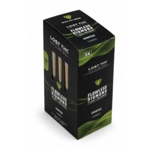 LOST THC THC-A FLAWLESS DIAMOND VVS SUGAR + LIQUID DIAMOND 3 X 2GM PRE ROLL 10CT DISPLAY