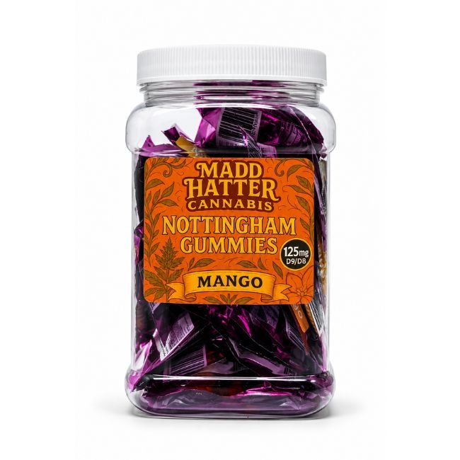 MADD HATTER D8/D9 125MG GUMMIES 50CT JAR MADD HATTER D8/D9 125MG GUMMIES 50CT JAR