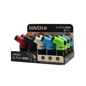 MAVEN ALPHA MINI WIND PROOF TORCH LIGHTER 15CT/ DISPLAY