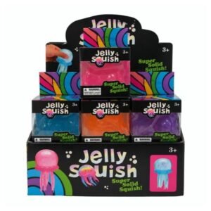 SQUISHY JELLY FISH SENSORY FIDGET TOY 12CT/ DISPLAY