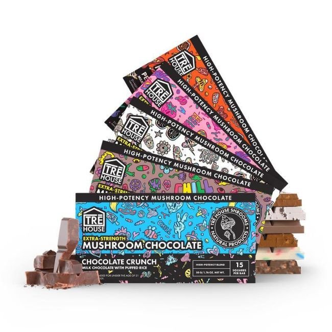 TRE HOUSE MAGIC MUSHROOM EXTRA STRENGTH CHOCOLATE BAR - SINGLE TRE HOUSE MAGIC MUSHROOM EXTRA STRENGTH CHOCOLATE BAR - SINGLE