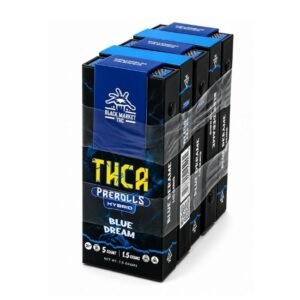 BLACK MARKET THC-A BOUTIQUE FLOWER 1.5GM PRE ROLLS 5CT/PACK - 5PK/DISPLAY