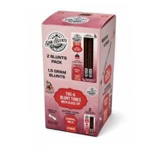 RAW BLUNTS THC-A 2 X 1.5GM BLUNTS WITH GLASS TIP 5CT DISPLAY