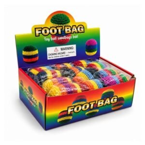 SQUISHY FOOT BAG SANDBAGS BALL TOY 24CT/ DISPLAY