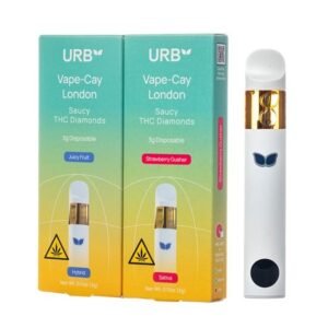 URB VAPE-CAY LONDON SAUCY THC DIAMONDS D8 + THC-H 3GM DISPOSABLE 6CT DISPLAY