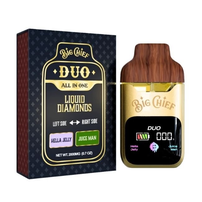BIG CHIEF THC-A 2GM DUO LIQUID DIAMONDS V3 DISPOSABLE VAPE 10CT DISPLAY BIG CHIEF THC-A 2GM DUO LIQUID DIAMONDS V3 DISPOSABLE VAPE 10CT DISPLAY