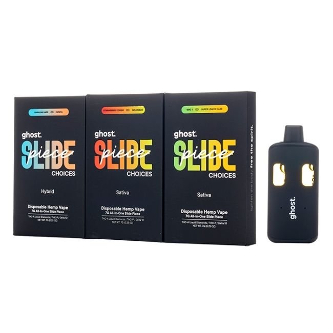 GHOST SLIDE PIECE 7GM THC-H DISPOSABLE 5CT/BOX GHOST SLIDE PIECE 7GM THC-H DISPOSABLE 5CT/BOX