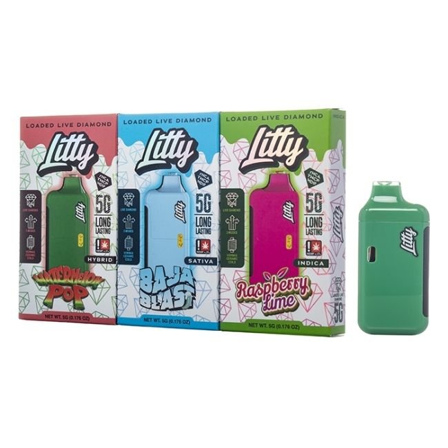 LITTY THC-A LIQUID DIAMOND 5GM DISPOSABLE VAPE 5CT DISPLAY LITTY THC-A LIQUID DIAMOND 5GM DISPOSABLE VAPE 5CT DISPLAY