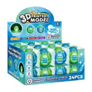 SPIN RUSH 3D MODEL PRINTED GLOW IN THE DARK FINGERTIP STRESS RELIEF ASSORTED COLOR 24CT/ DISPLAY