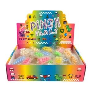 SQUISHY PINCH FAMILY SENSORY FIDGET TOY 36CT/ DISPLAY