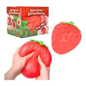SQUISHY STRAWBERRY SOFT STRETCHY SENSORY FIDGET TOY 4CT/ DISPLAY