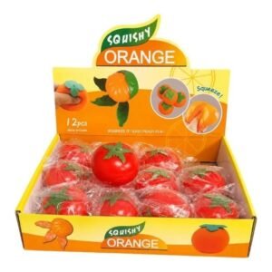 SQUISHY TOMATO DESIGN SENSORY FIDGET TOY 12CT/ DISPLAY