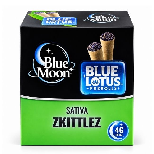 BLUE MOON BLUE LOTUS PRE ROLLS 2CT/PK 10CT DISPLAY BLUE MOON BLUE LOTUS PRE ROLLS 2CT/PK 10CT DISPLAY