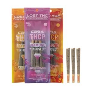 LOST THC CB9A EDITION THC-P DIAMOND INFUSED 3 X 1.65GM PRE ROLLS 10CT DISPLAY