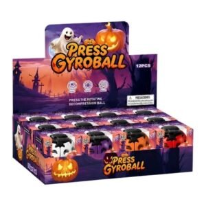 PUMPKIN DESIGN PRESS GYROBALL FIDGET TOY 12CT/ DISPLAY