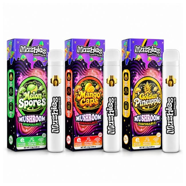 MUSHIEZ LOVE THE EARTH 2.5GM MUSHROOM DISPOSABLE VAPE 5CT DISPLAY MUSHIEZ LOVE THE EARTH 2.5GM MUSHROOM DISPOSABLE VAPE 5CT DISPLAY