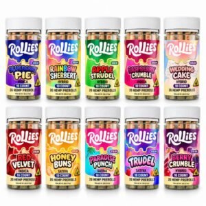 ROLLIES CBG + CBD 2GM PRE PRICE $19.99 PRE ROLLS 10CT JAR