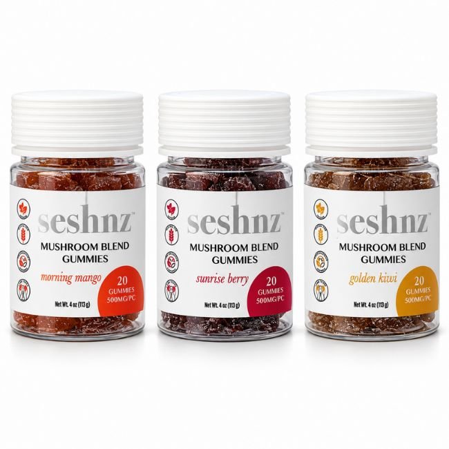 SESHNZ MUSHROOM BLEND 10,000MG GUMMIES 20CT/JAR SESHNZ MUSHROOM BLEND 10,000MG GUMMIES 20CT/JAR