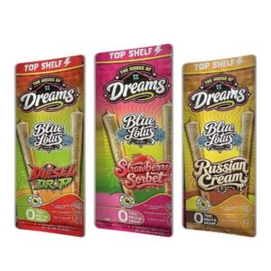 THE HOUSE OF DREAMS BLUE LOTUS PRE ROLLS 2CT/PK 10PK/DISPLAY